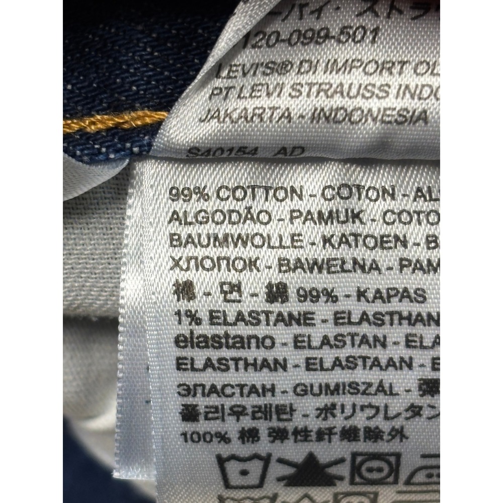 Levis 501 Original Fit Mens Dark Wash Straight‎ Leg Button Fly Jeans 38x32 - Picture 5 of 15